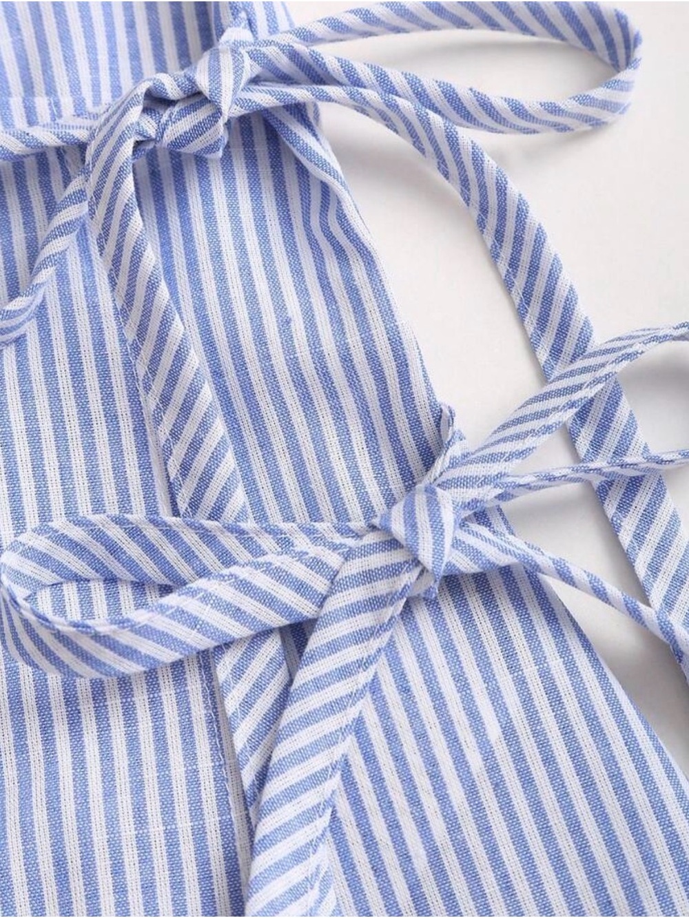 Sleeveless Blue and White Striped Top NWOT - Picture 3 of 4